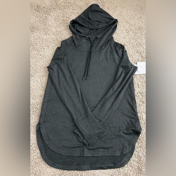 NWT Athleta Uptempo Hoodie Sweatshirt Charcoal Grey Size Small - Picture 3 of 9